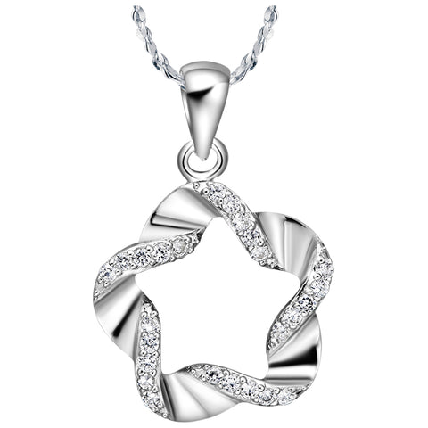 White Gold Plated Necklace LSN615