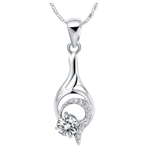 White Gold Plated Necklace LSN627