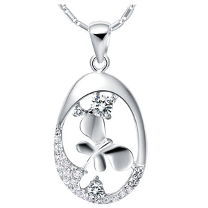 White Gold Plated Necklace LSN653