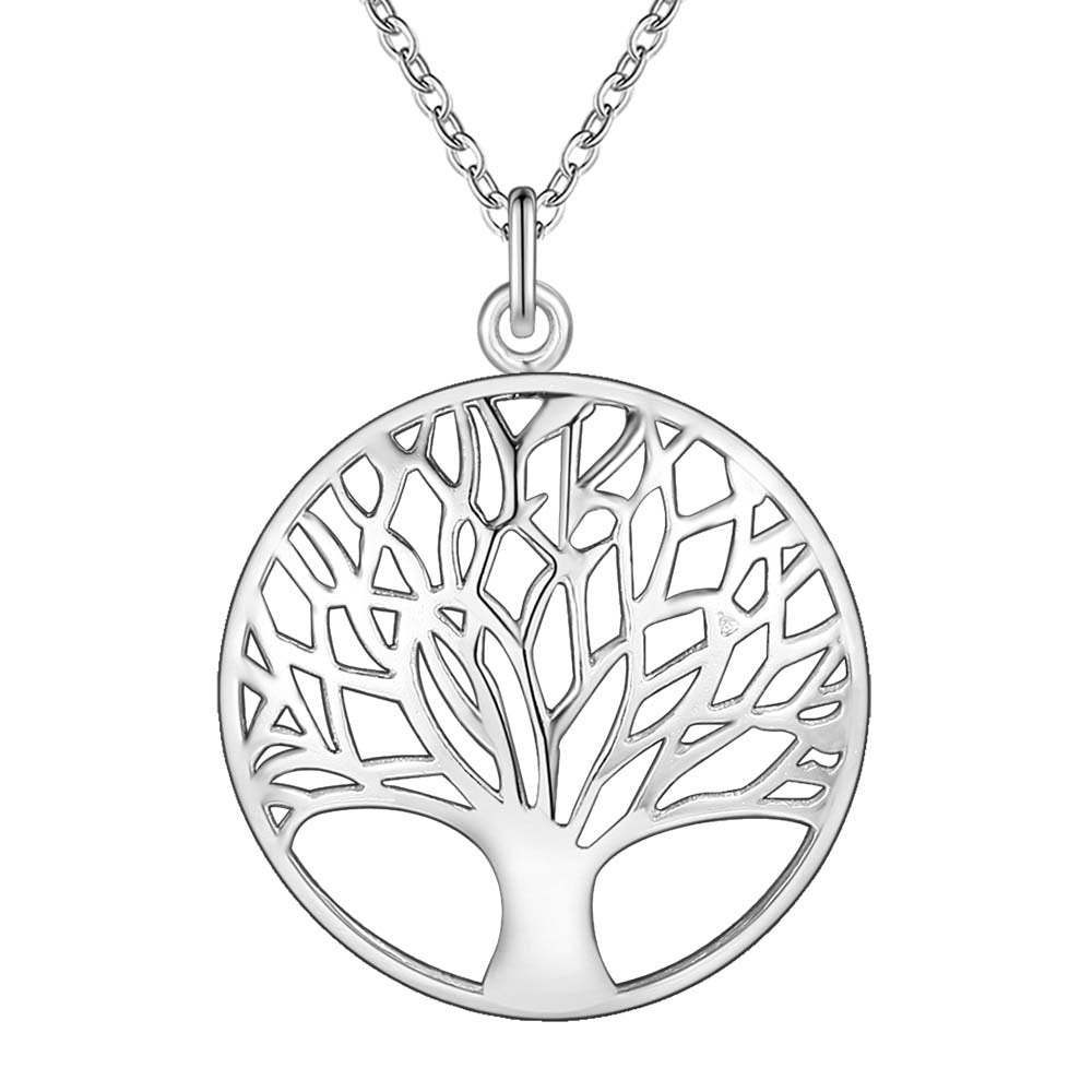 Lucky Silver - Silver Designer Tree of Life Necklace - LOCAL STOCK - LSN677