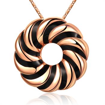 White Gold Plated Rose Gold Necklace LSN681
