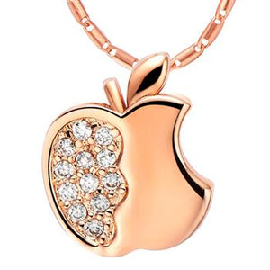 White Gold Plated Rose Gold Necklace LSN711