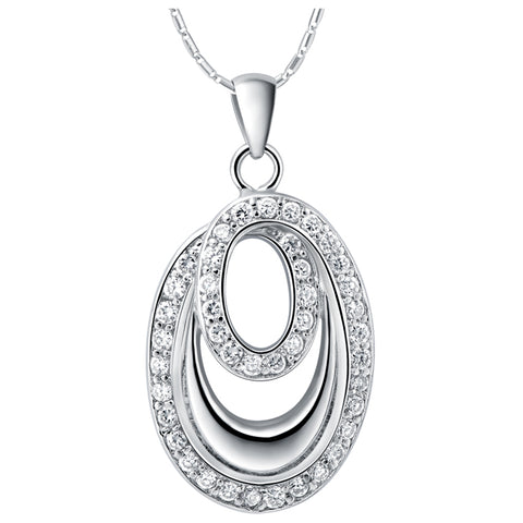 White Gold Plated Necklace LSN772