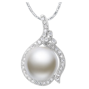 White Gold Plated Necklace LSN849