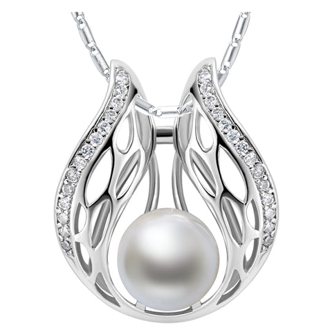 White Gold Plated Necklace LSN851