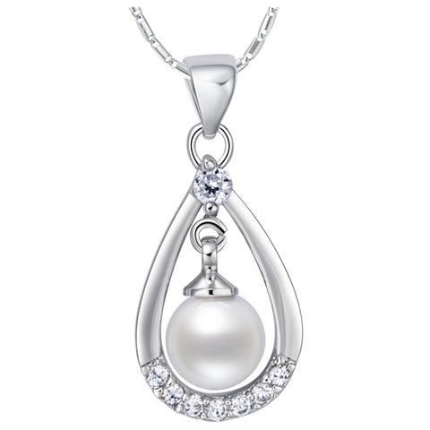 White Gold Plated Necklace LSN857