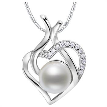 White Gold Plated Necklace LSN860