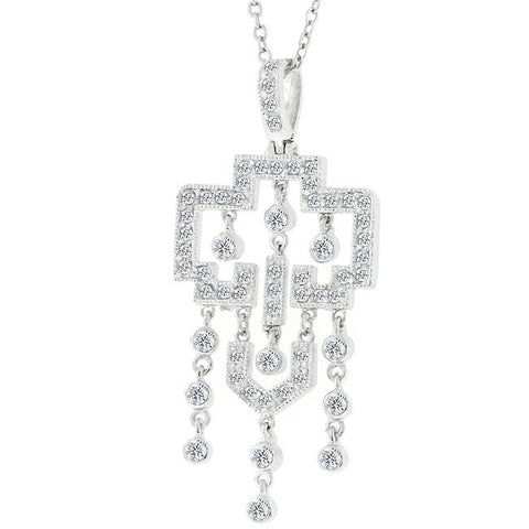 CZ Waterfall Pendant - P01386R-C01