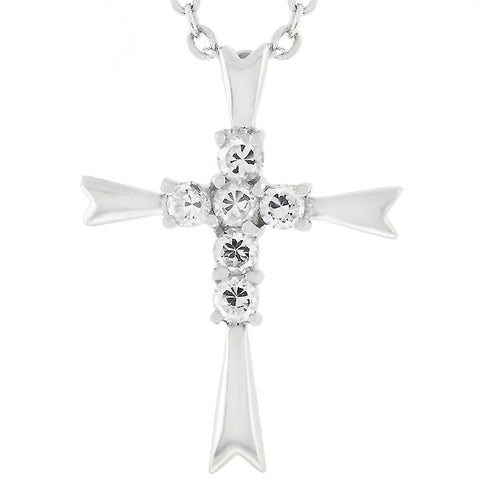Coupled Cross Pendant - P01483RS-C01