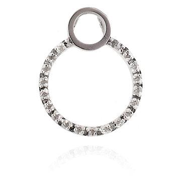 Cubic Zirconia Circle Pendant - P01500RS-D01