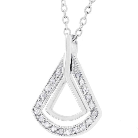 Cubic Zirconia Chip Pendulum Pendant - P01501RS-D01