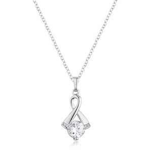 7mm Cubic Zirconia Twist Fashion Pendant - P11124R-C01