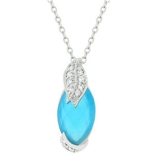 Leaf and Aqua Beauty Pendant - P11324R-C32