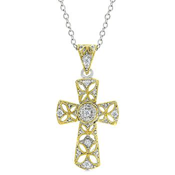 Veiled Cross Pendant - P11347T-C01