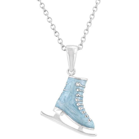 Enamel Ice Skate Pendant - P11362R-V02