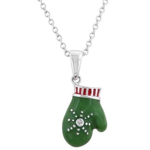 Enamel Mitten Pendant - P11363R-V01