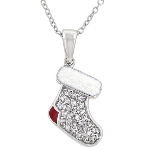 Red and White Stocking Pendant - P11365R-V01