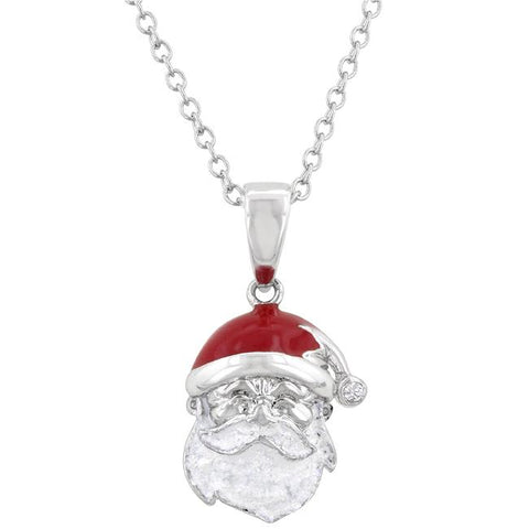 Enamel Santa Claus Pendant - P11367R-V01