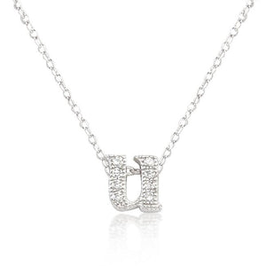 Micro-Pave Initial U Pendant - P11408R-C01-U