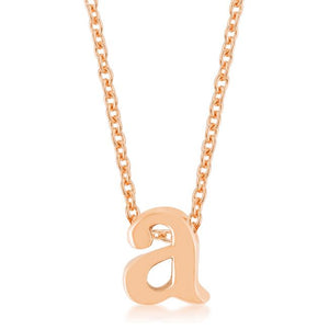 Rose Gold Finish Initial A Pendant - P11409A-V00-A