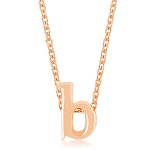 Rose Gold Finish Initial B Pendant - P11409A-V00-B