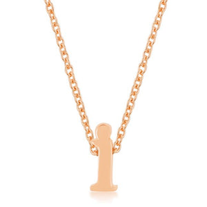 Rose Gold Finish Initial I Pendant - P11409A-V00-I