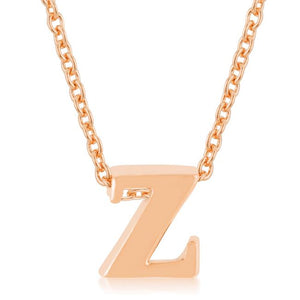 Rose Gold Finish Initial Z Pendant - P11409A-V00-Z