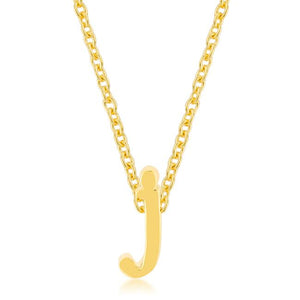 Golden Initial J Pendant - P11409G-V00-J