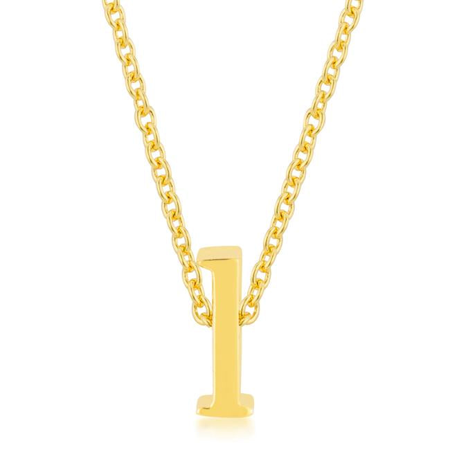 Golden Initial L Pendant - P11409G-V00-L