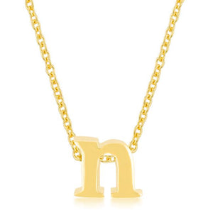 Golden Initial N Pendant - P11409G-V00-N