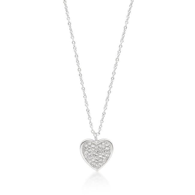 Pave Heart Pendant - P11410R-C01