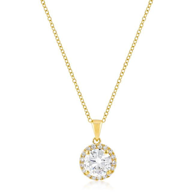 Golden Grand Halo Pendant - P11419G-C01