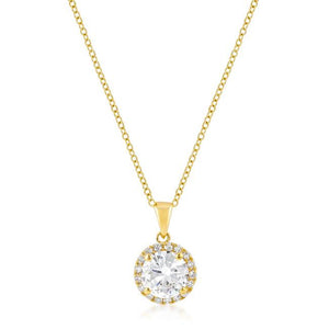 Golden Grand Halo Pendant - P11419G-C01