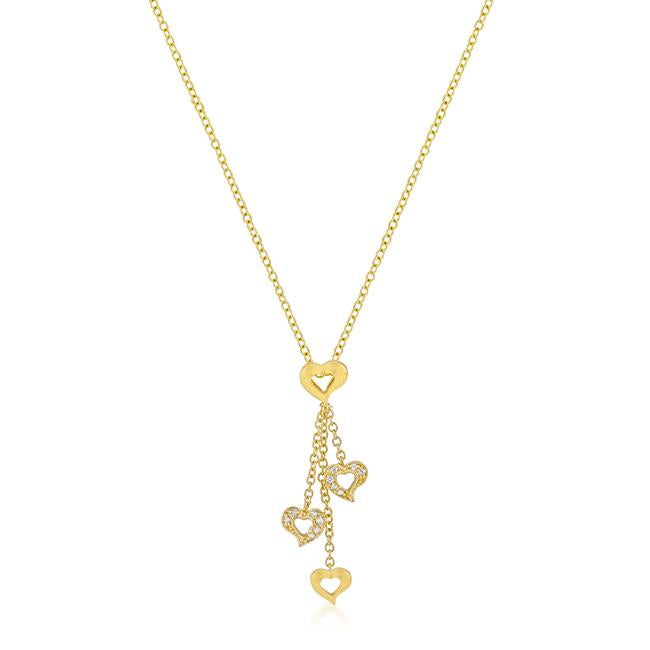 Golden Heart Charm Pendant - P11421G-C01