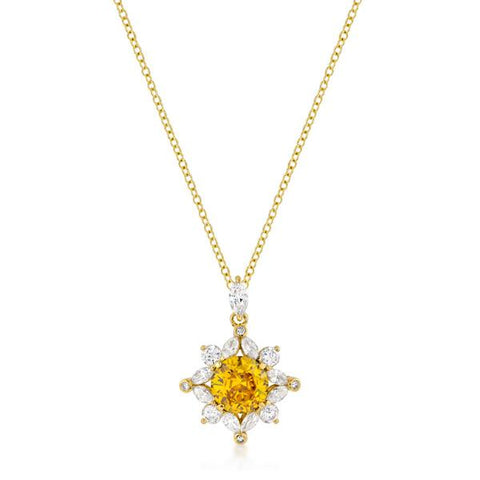 Classic Sun Pendant in Goldtone - P11437G-C61