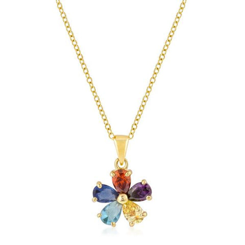 Goldtone Pedal Pendant - P11440G-V01