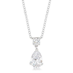 Chandelier Pear Cubic Zirconia Pendant - P20112R-C01