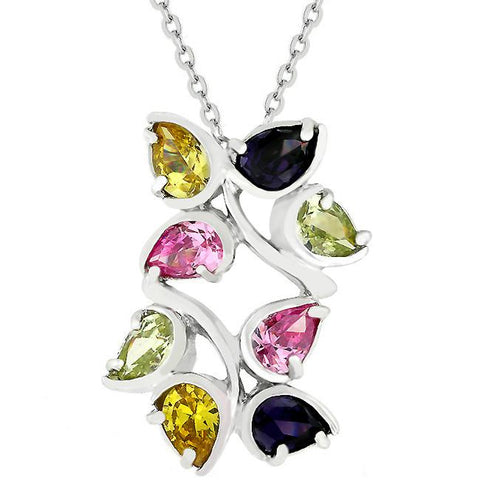 Multicolor Leaf Pendant - P50016R-V01