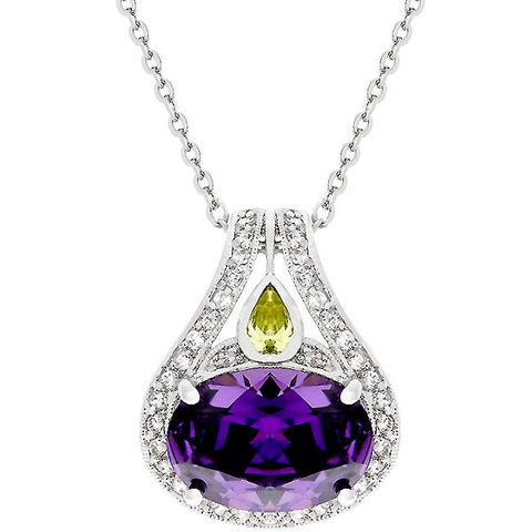 Majestic Amethyst Cubic Zirconia Pendant - P50049R-V01