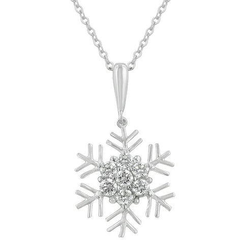 Snowflake Cubic Zirconia Pendant - P50111R-C01
