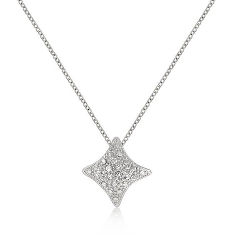 Cubic Zirconia Star Crest Pendant - P50133R-C01