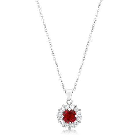 Bella Bridal Pendant in Ruby Red - P50163R-C10