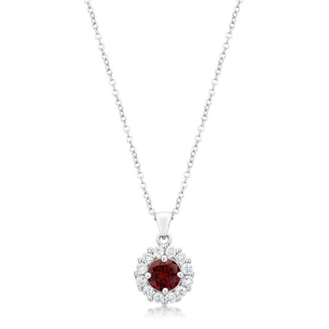 Bella Bridal Pendant in Garnet Red - P50163R-C13