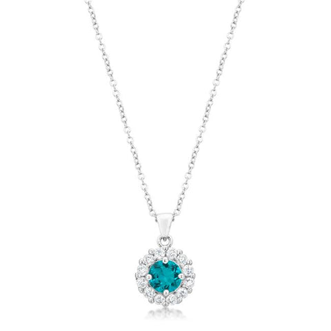 Bella Bridal Pendant in Aqua - P50163R-C32