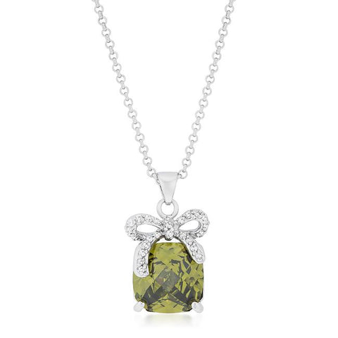 Olivine Pendant with Bow - P50172R-C42