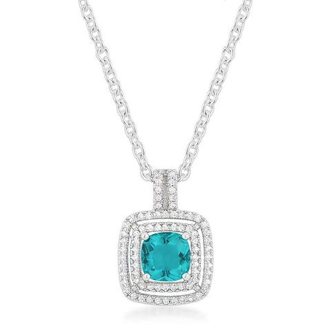Aqua Halo Stud Pendant - P50173R-C32