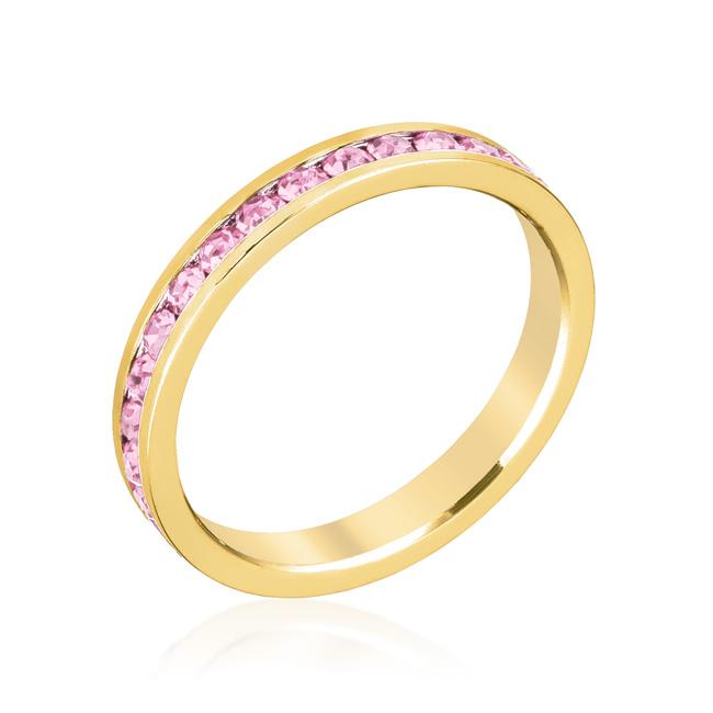 Stylish Stackables Pink Gold Ring - R01147G-C12