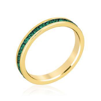 Stylish Stackables Eternity Green Crystal Ring - R01147G-C40