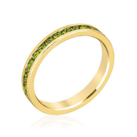 Stylish Stackables Olive Gold Ring - R01147G-C42