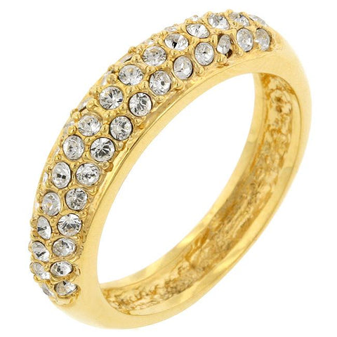 Pave Crystal Goldtone Band - R06028G-C02